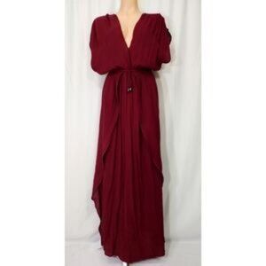 Elan International Burgundy Long Swimcover Coverup